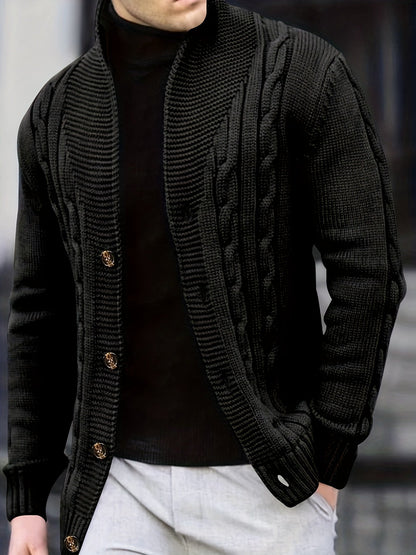 Elarova | Zopfstrickjacke mit Knöpfen
