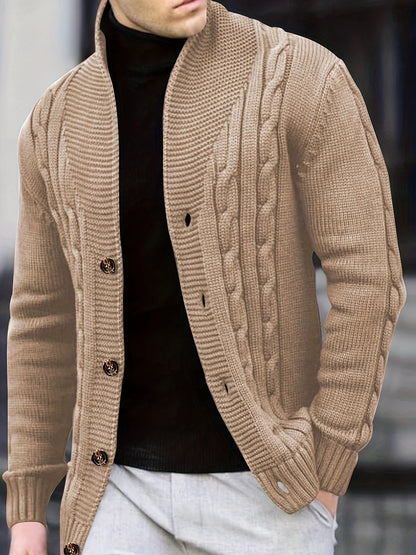 Elarova | Zopfstrickjacke mit Knöpfen