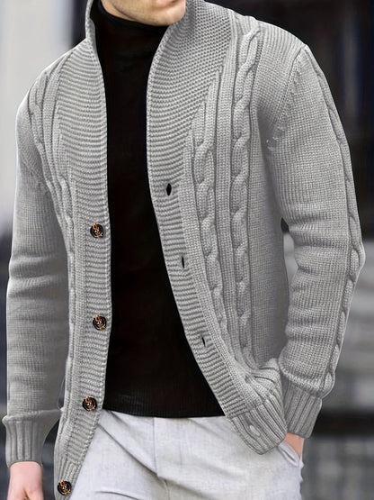 Elarova | Zopfstrickjacke mit Knöpfen