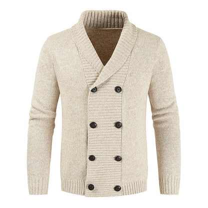 Elarova | Zweireihige Strickjacke für Herren
