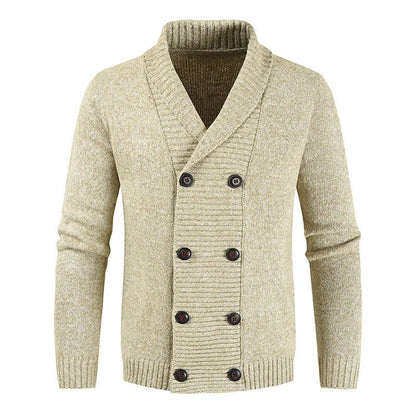 Elarova | Zweireihige Strickjacke für Herren