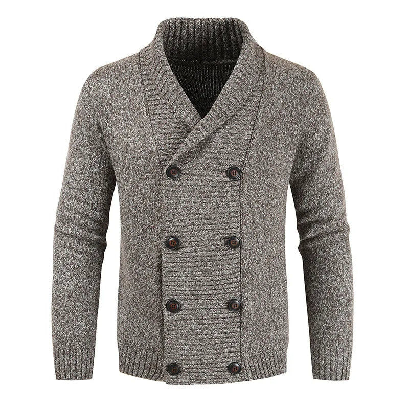 Elarova | Zweireihige Strickjacke für Herren