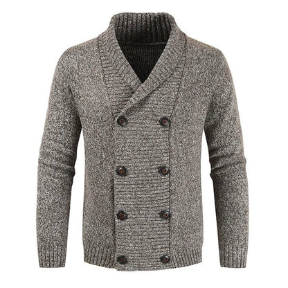 Elarova | Zweireihige Strickjacke für Herren