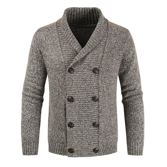 Elarova | Zweireihige Strickjacke für Herren