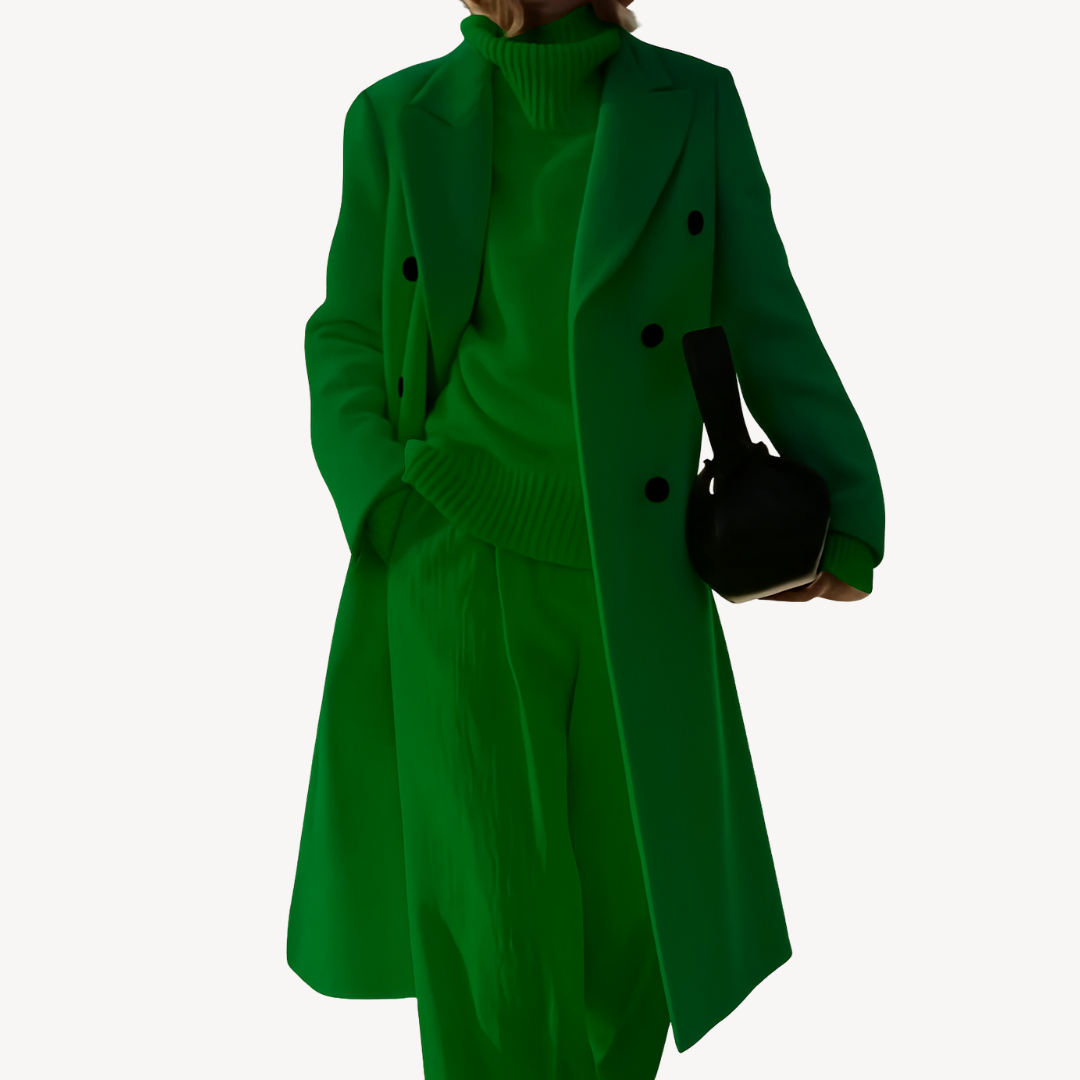 Elarova | Zweireihiger Mantel für Damen