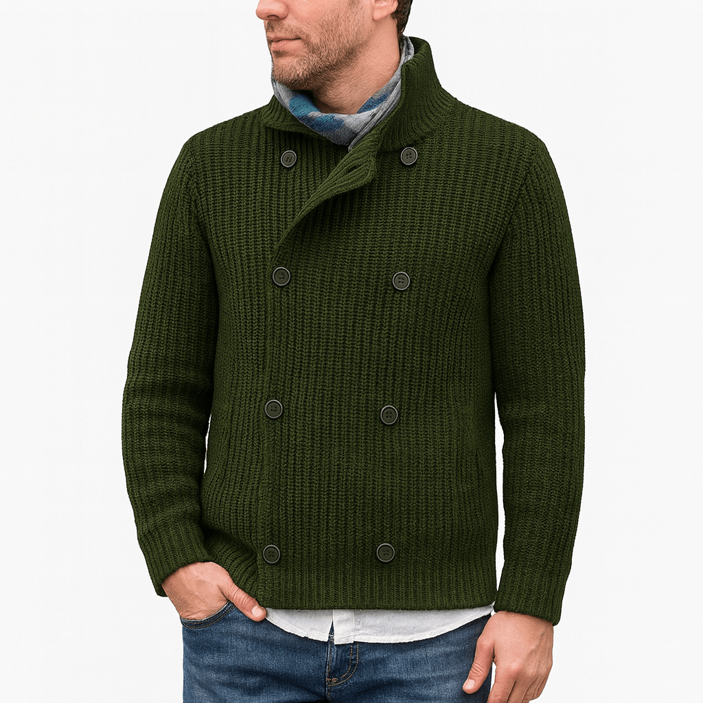 Elarova | Zweireihiger Strickcardigan