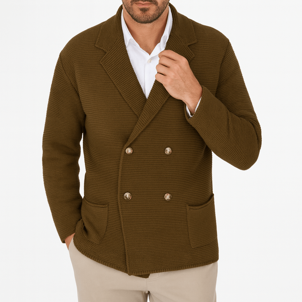 Elarova | Zweireihiger Strickcardigan