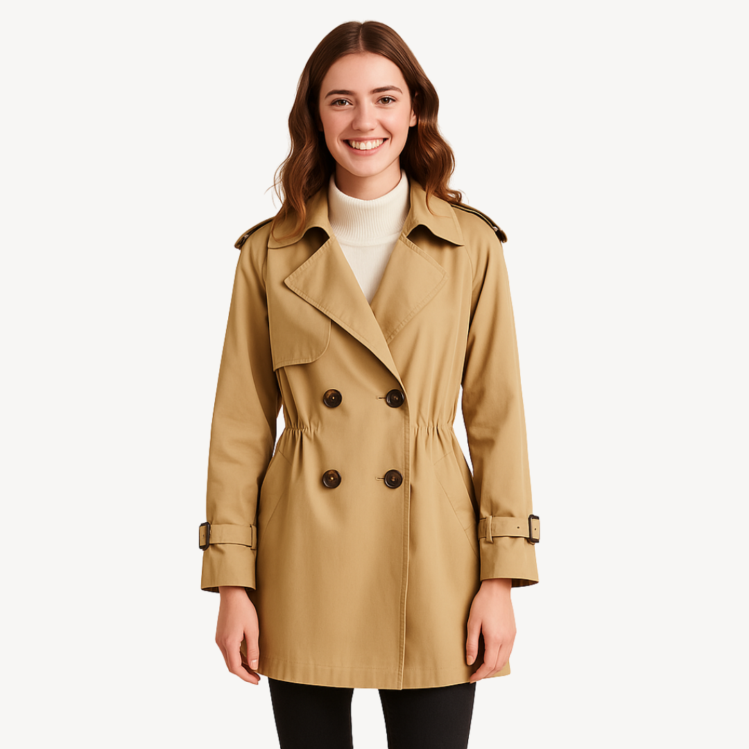 Elarova | Zweireihiger Trenchcoat für Damen
