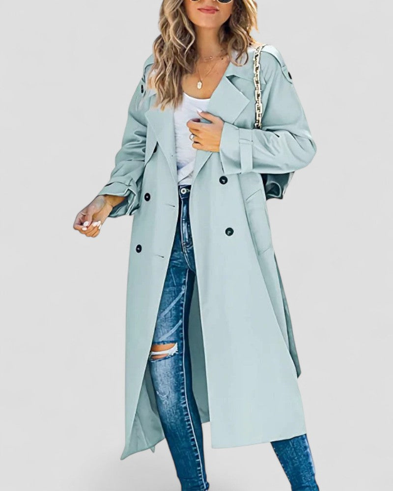 Elarova | Zweireihiger Trenchcoat für Damen