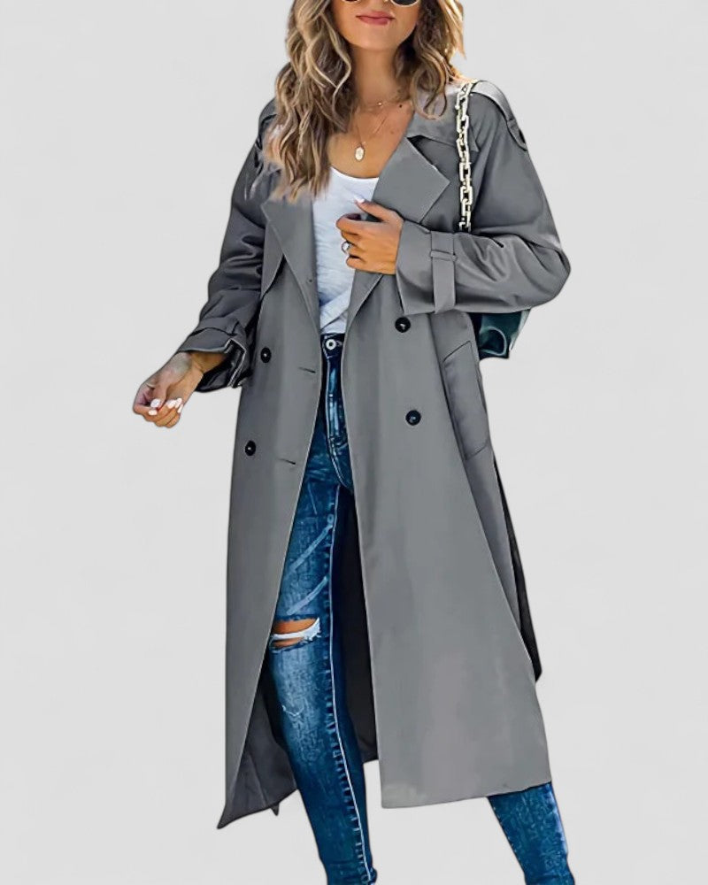 Elarova | Zweireihiger Trenchcoat für Damen
