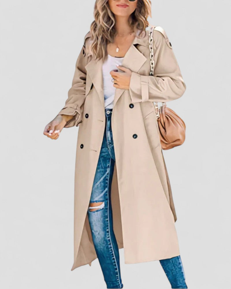Elarova | Zweireihiger Trenchcoat für Damen