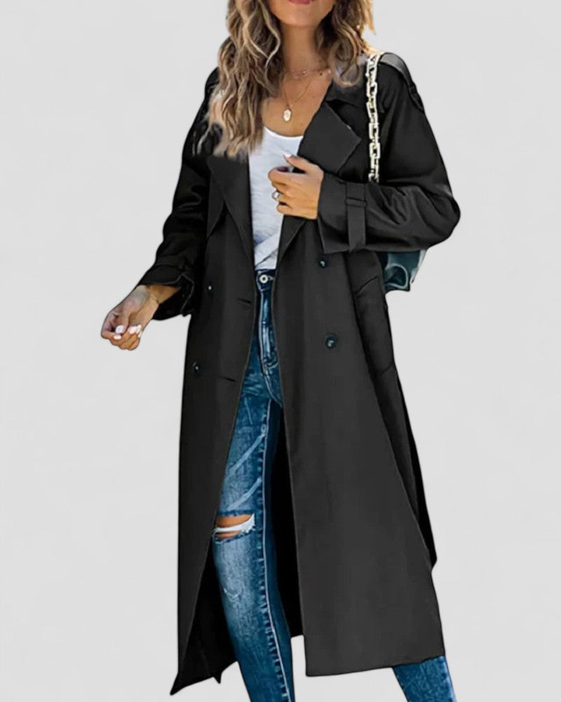 Elarova | Zweireihiger Trenchcoat für Damen