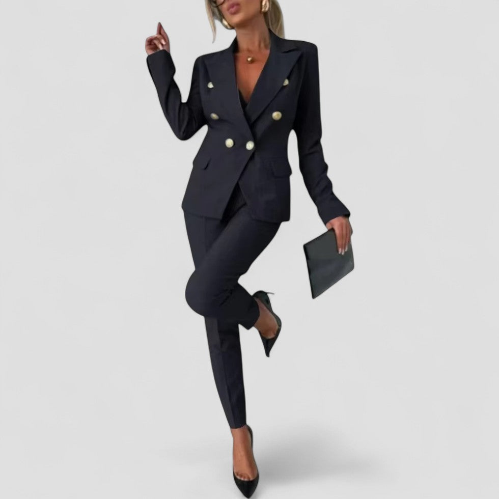 Elarova | Zweireihiges Anzug-Set für Damen