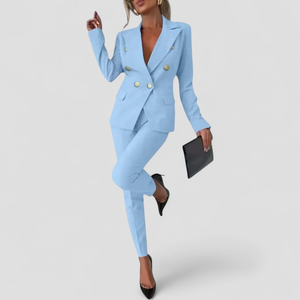 Elarova | Zweireihiges Anzug-Set für Damen