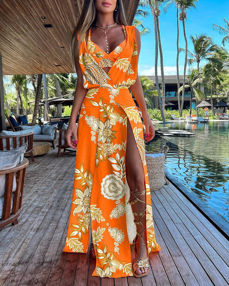 Elarova | Zweiteiliger Rückenausschnitt-Kleid