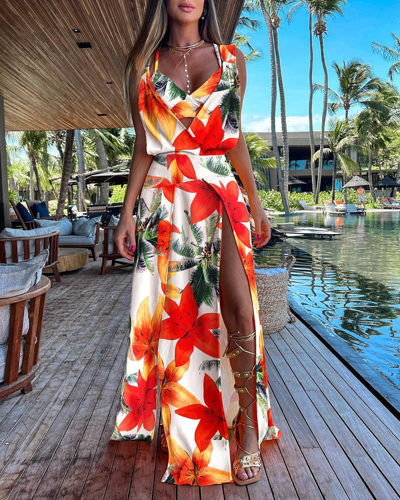 Elarova | Zweiteiliger Rückenausschnitt-Kleid
