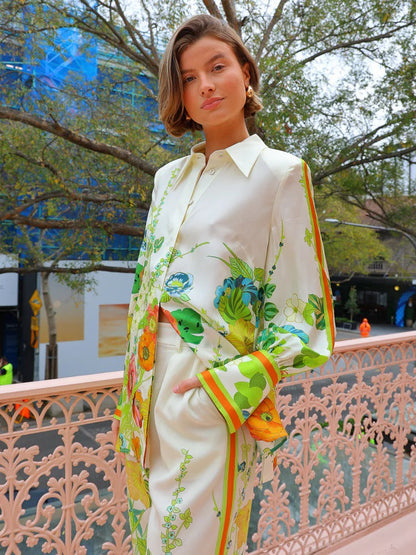 Elarova | Zweiteiliges Set mit Blumenmuster für Damen