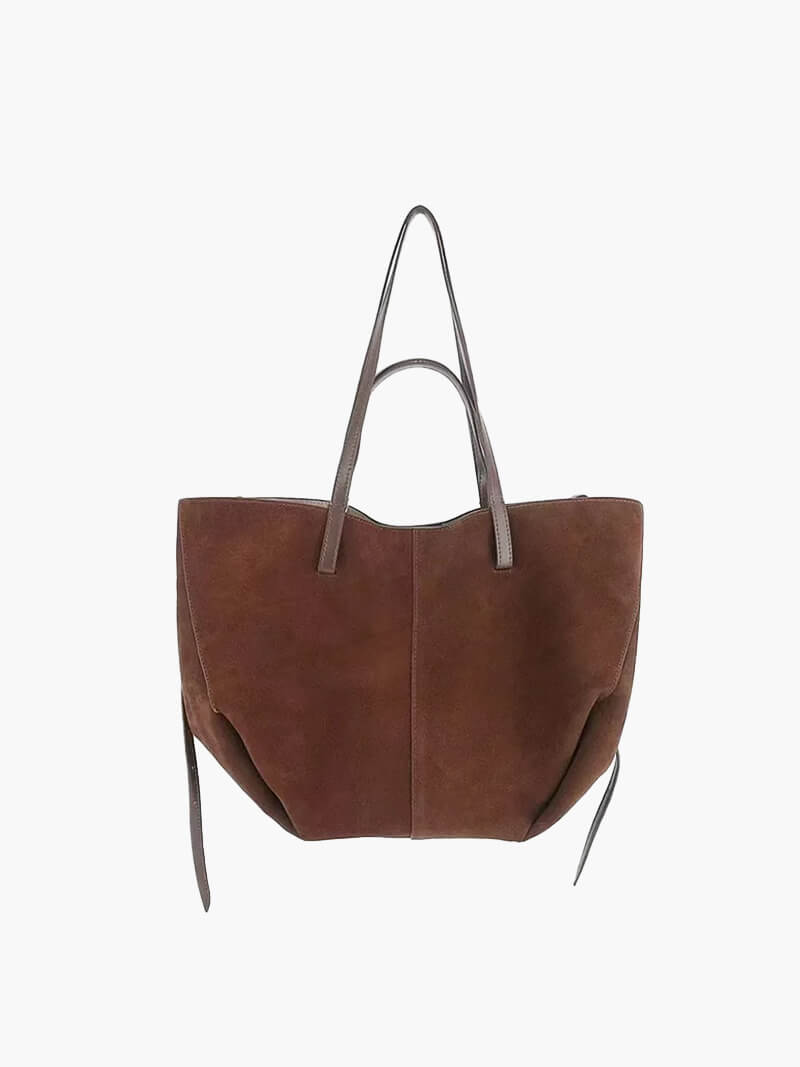 Elarova | braune und schwarze Tote Bag für Damen schicke und vielseitige Handtasche