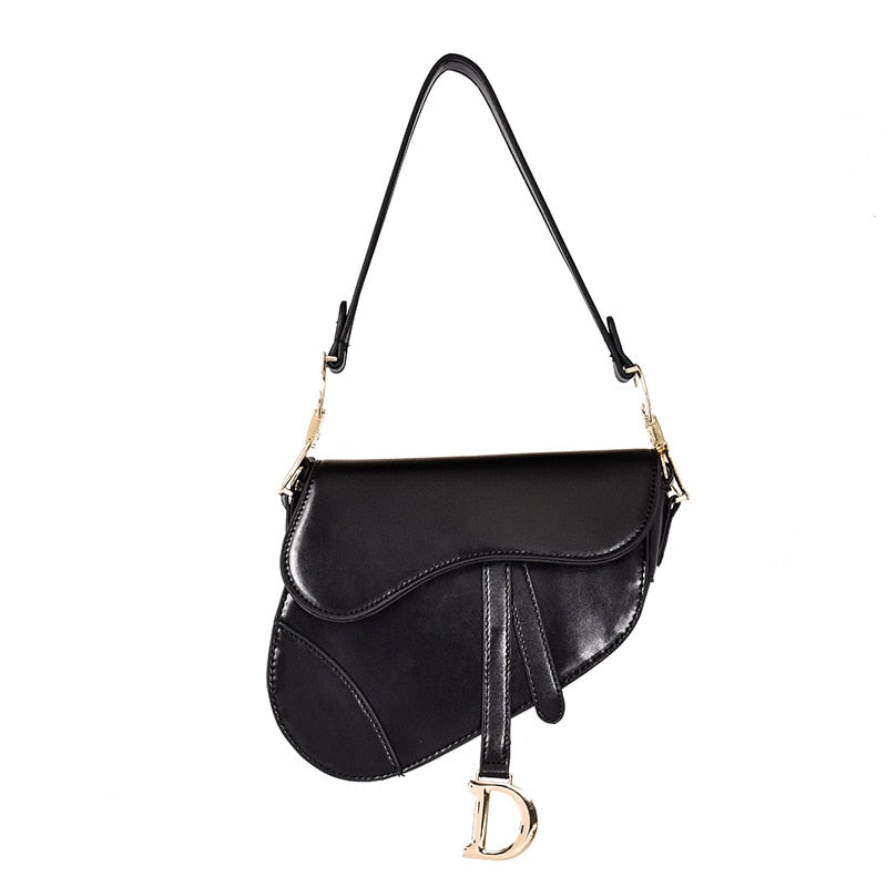 Elarova | elegante Damen Umhängetasche exklusive PU lederne Satteltasche
