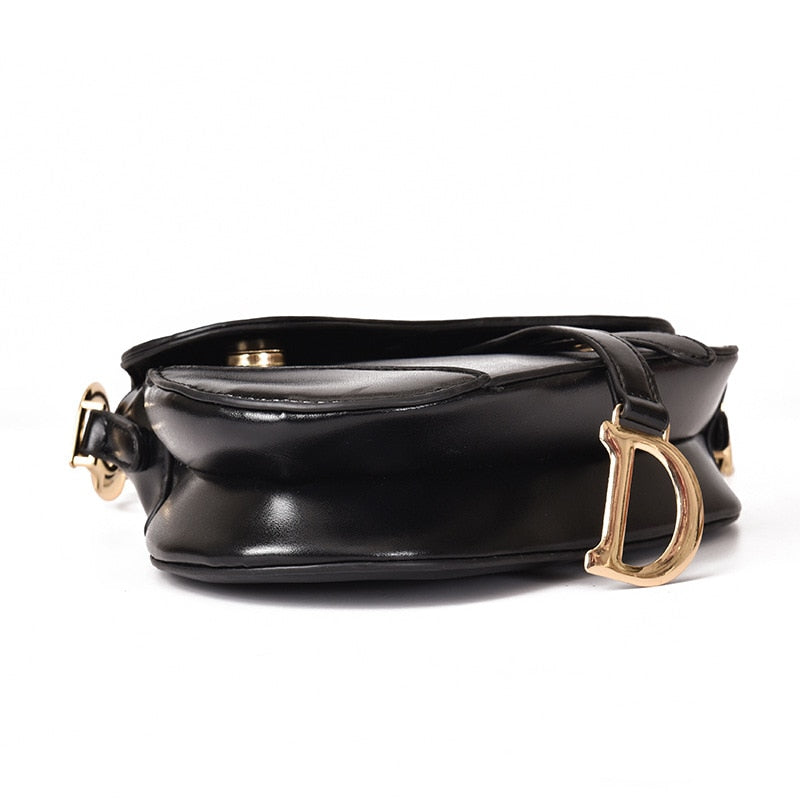 Elarova | elegante Damen Umhängetasche exklusive PU lederne Satteltasche