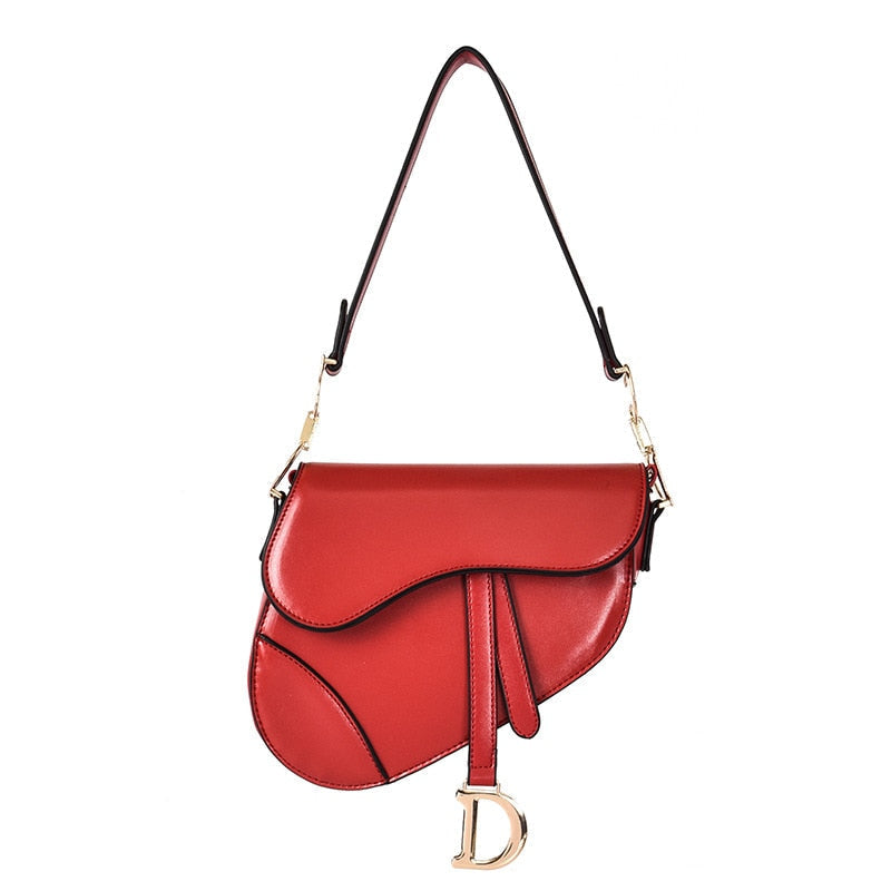 Elarova | elegante Damen Umhängetasche exklusive PU lederne Satteltasche