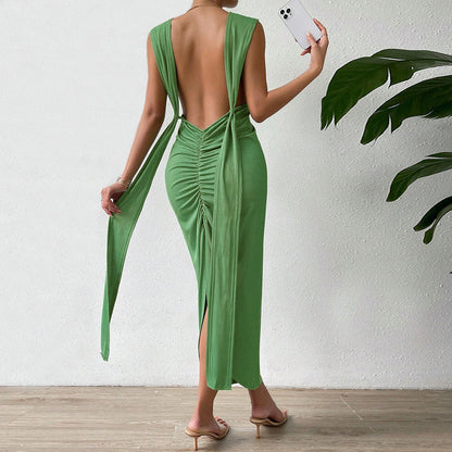 Elarova figurbetontes Spaghettiträger-Partykleid