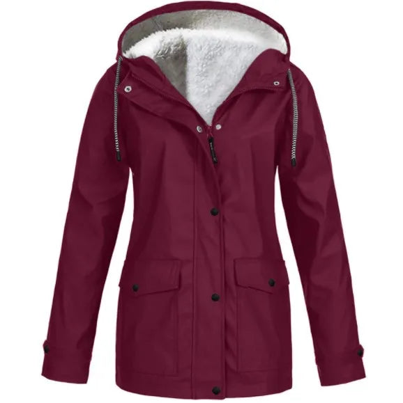 Elarova | wind- und wasserdichte Outdoor-Jacke mit Fleece-Futter