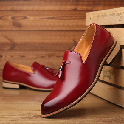 Elegante Herren Leder Loafer