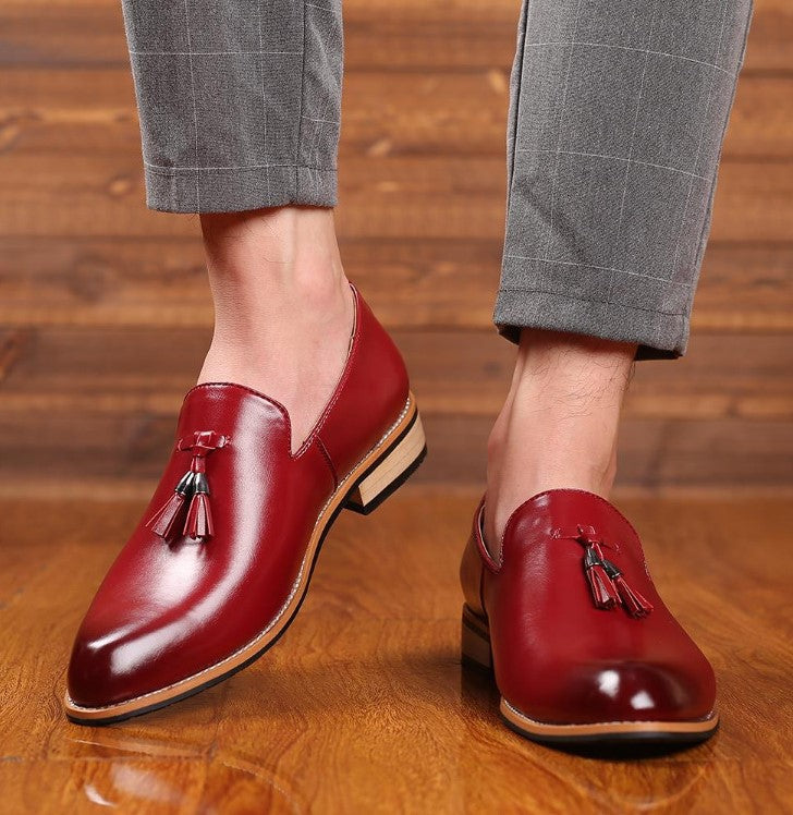 Elegante Herren Leder Loafer