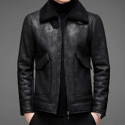 Elegante Herren Lederjacke im Vintage-Stil