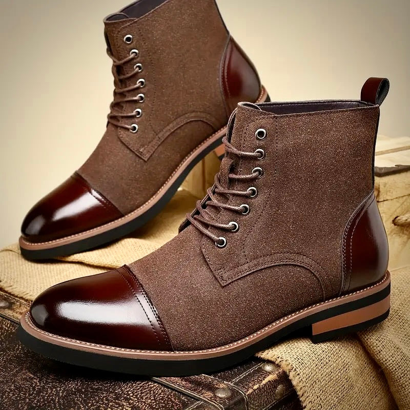 Elegante Herren Oxford Lederstiefel