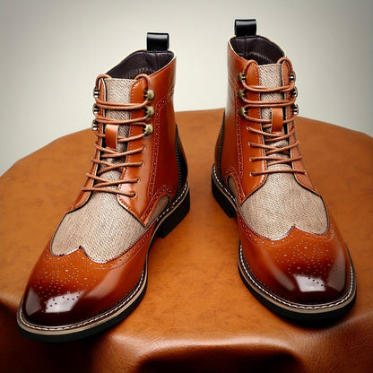 Elegante Herren Oxford Lederstiefel