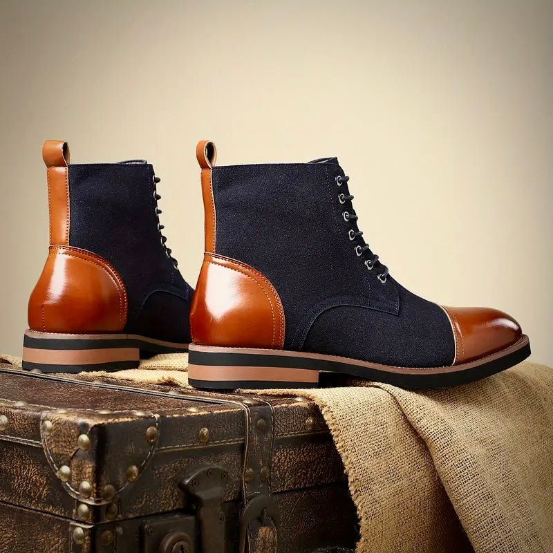 Elegante Herren Oxford Lederstiefel