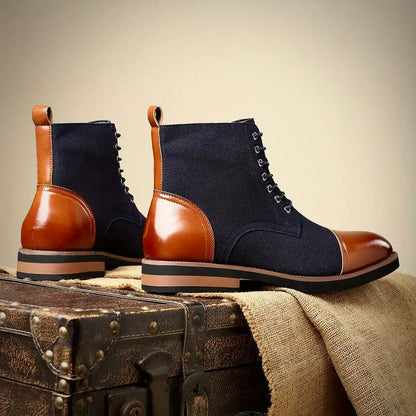 Elegante Herren Oxford Lederstiefel