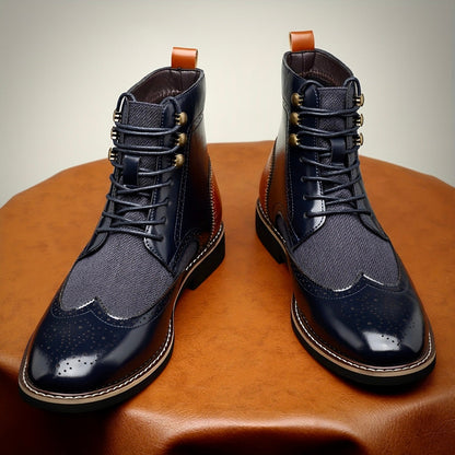 Elegante Herren Oxford Lederstiefel