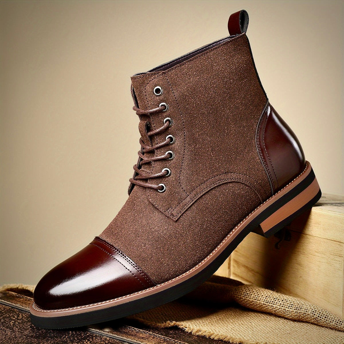 Elegante Herren Oxford Lederstiefel