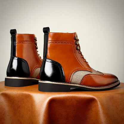 Elegante Herren Oxford Lederstiefel