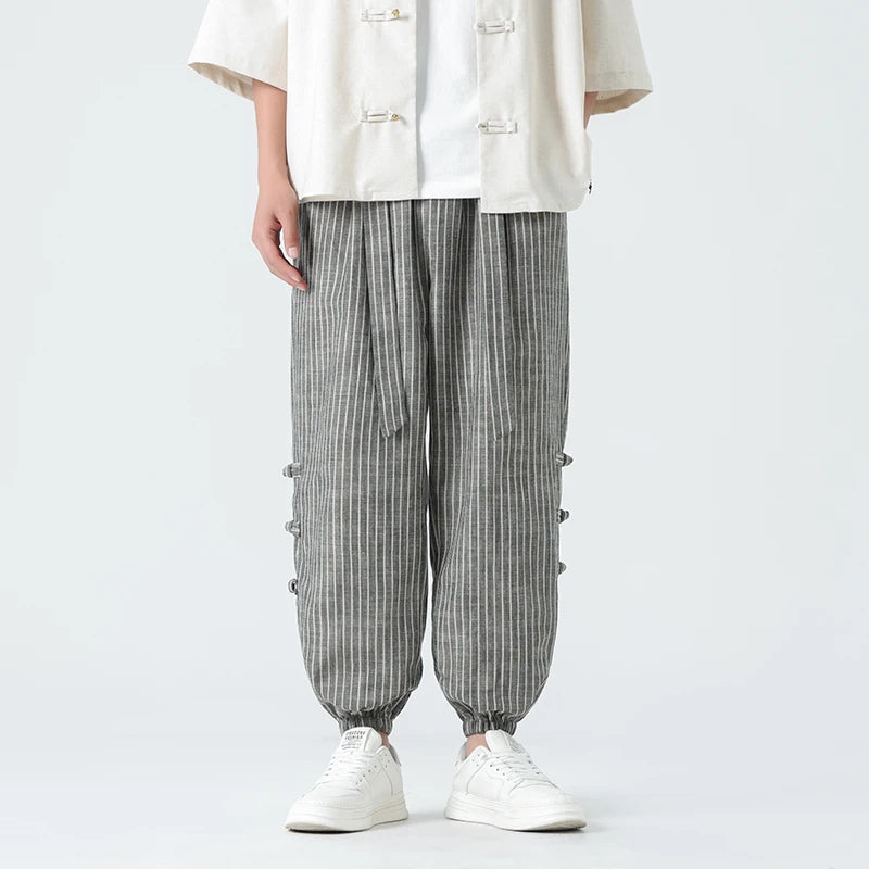 Elegante Herren Sommerhose aus Baumwolle-Leinen – Marcelino