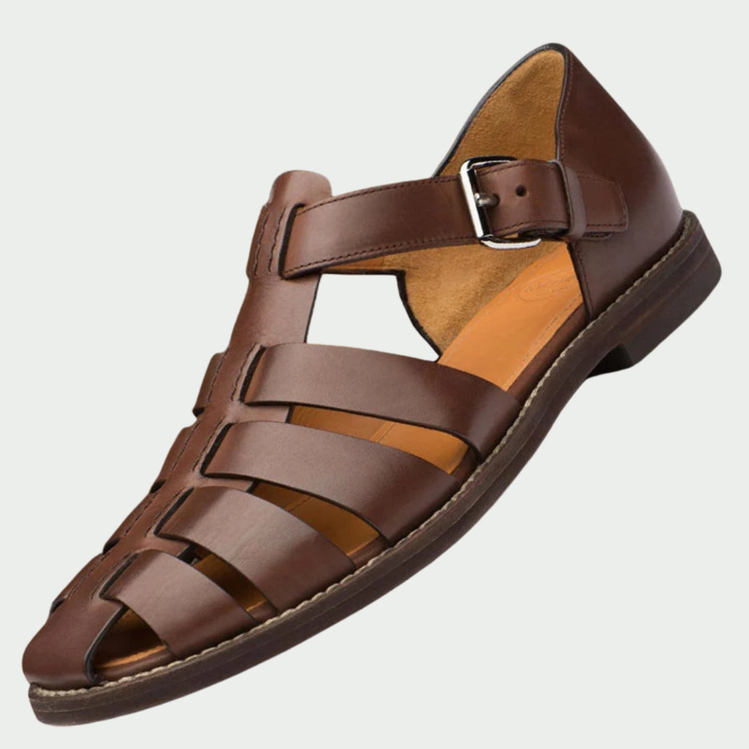 Elegante Leder Herren Sandale
