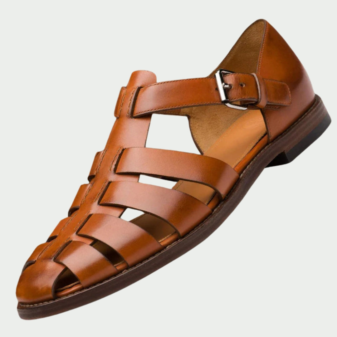 Elegante Leder Herren Sandale
