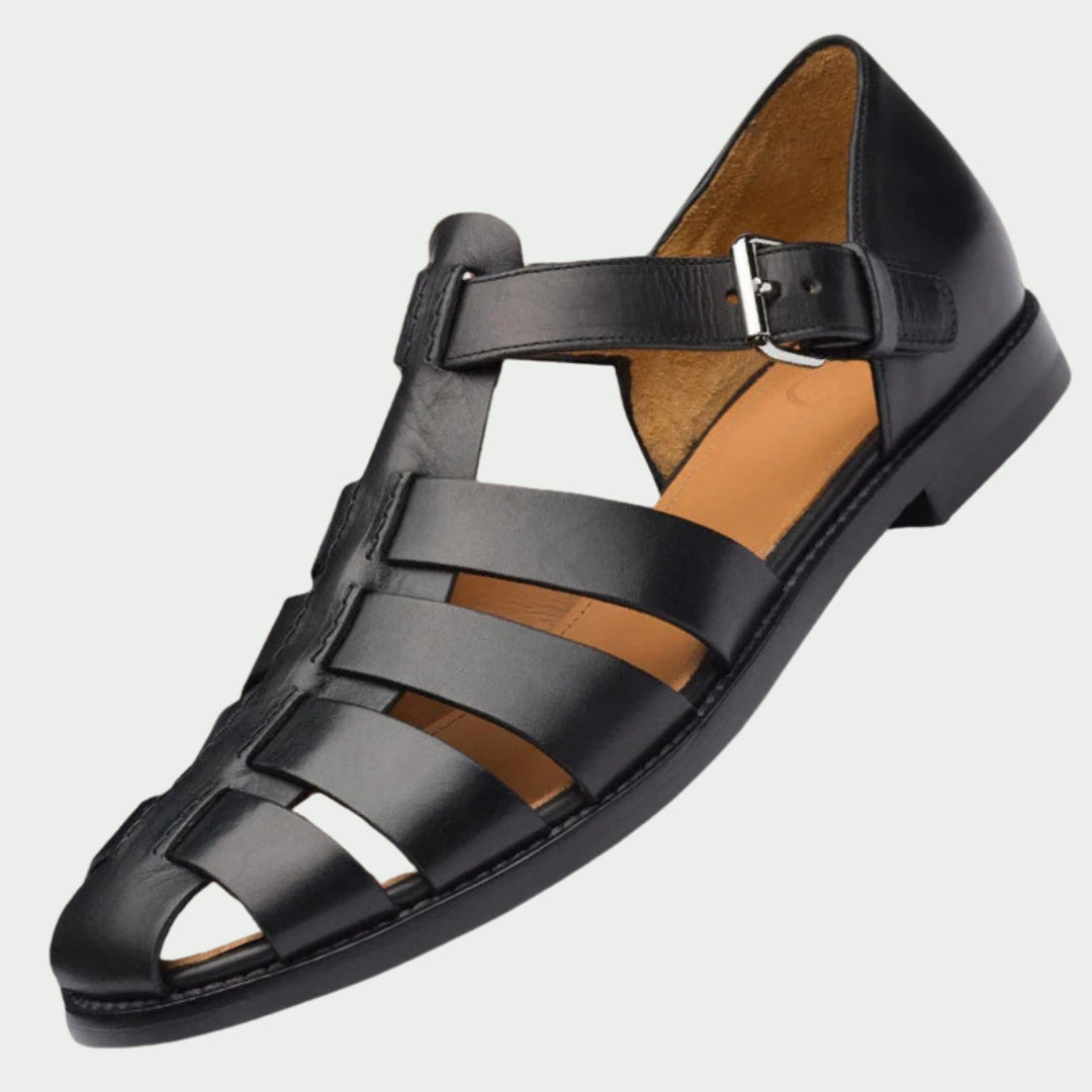 Elegante Leder Herren Sandale