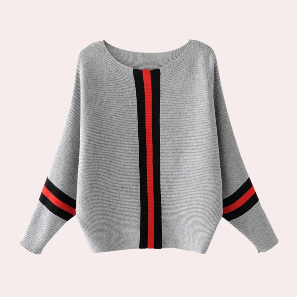 Eleganter Damenpullover Karine mit minimalistischen Streifen