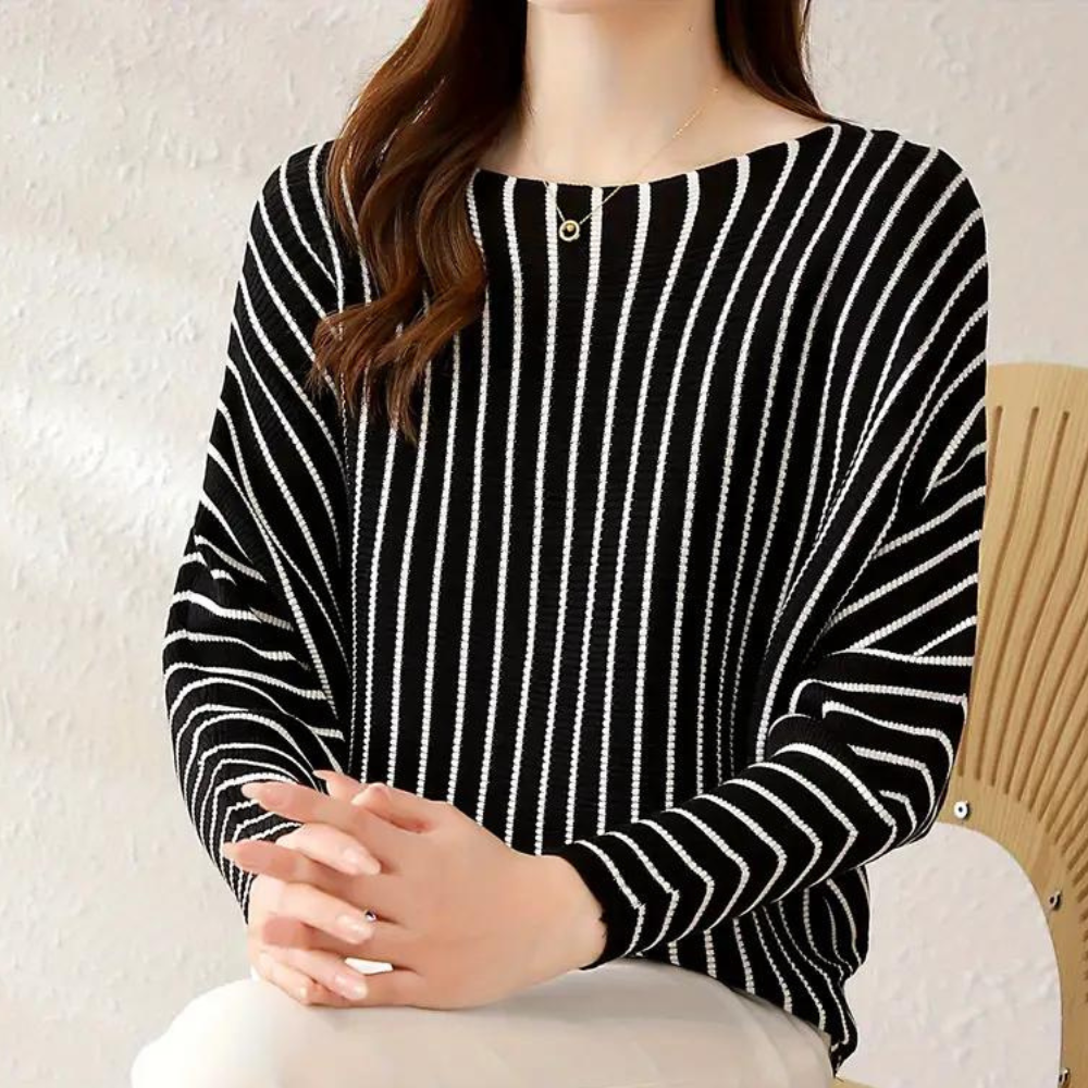 Eleganter Damenpullover mit Streifen von Szonja - ein trendiger Begleiter
