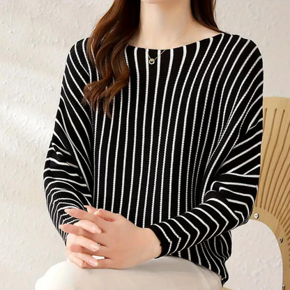 Eleganter Damenpullover mit Streifen von Szonja - ein trendiger Begleiter