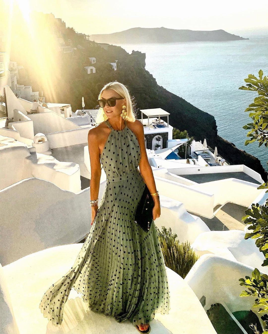 Elegantes Boho-Maxikleid von Elarova mit Falten
