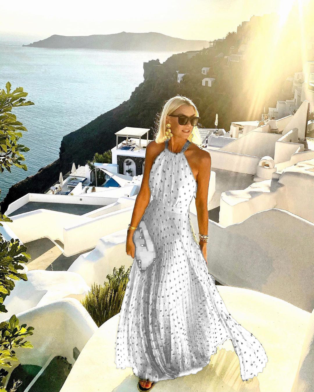 Elegantes Boho-Maxikleid von Elarova mit Falten