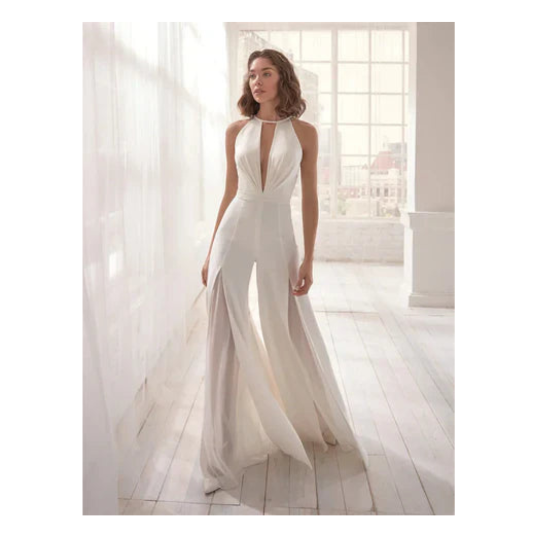 Elegantes Damen-Jumpsuit Quella mit V-Ausschnitt