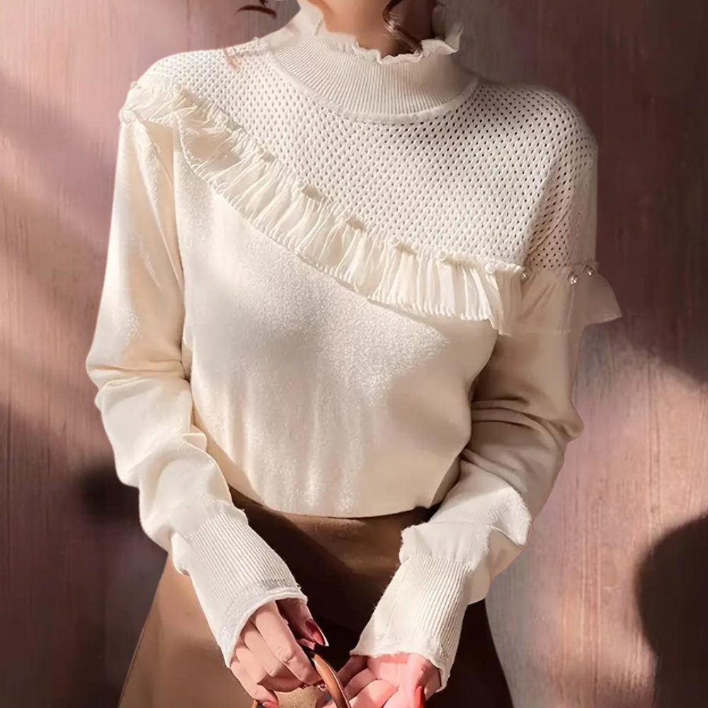 Elegantes Damen-Pullover Zuleika mit Perlenschmuck