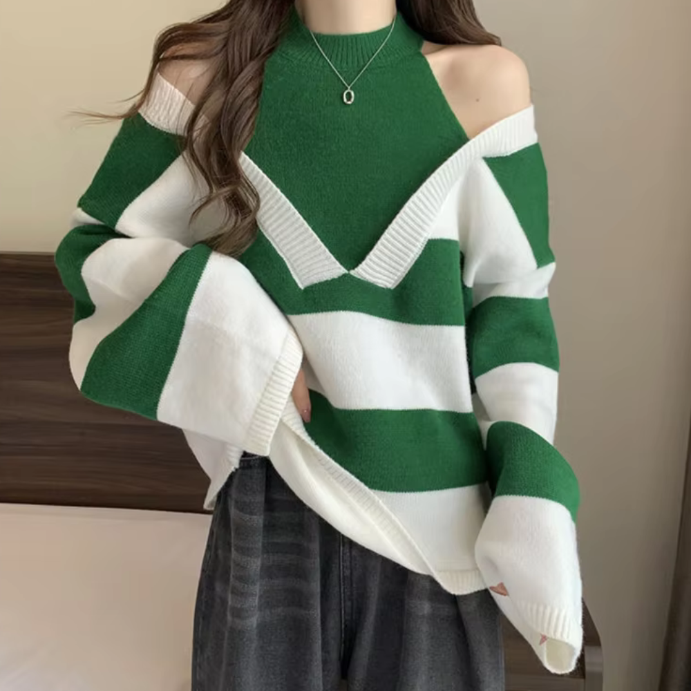 Elegantes Damen-Pullover mit Off-Shoulder-Ausschnitt Portia