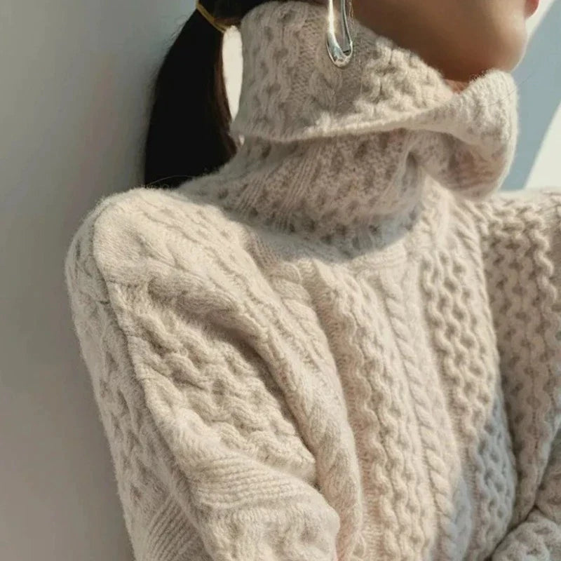 Elegantes Damen-Rollkragenpullover Fiona